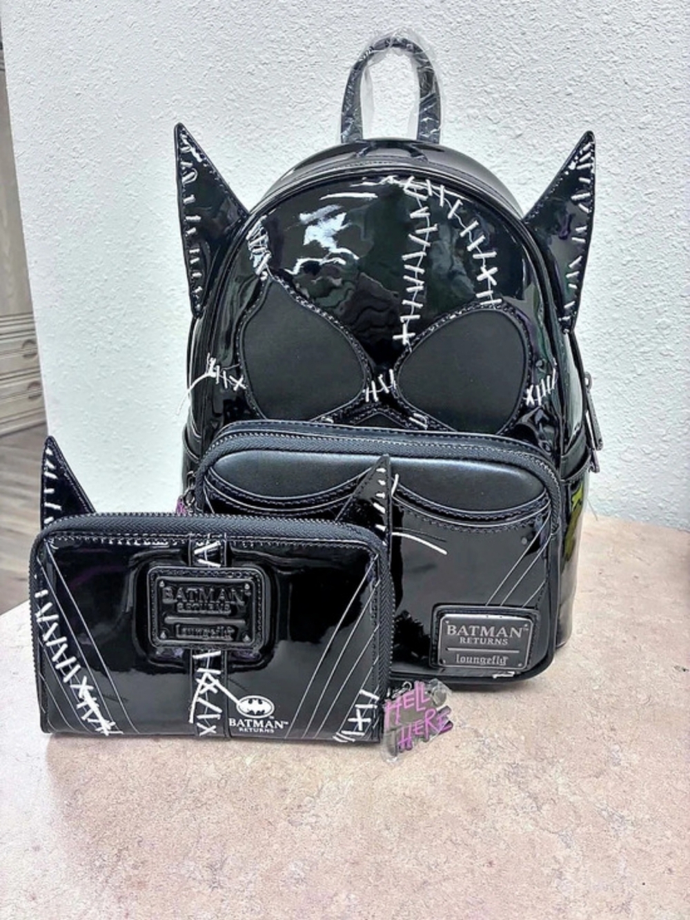 Loungefly Batman Returns Catwoman Cosplay Mini Backpack Mini Backpack Black